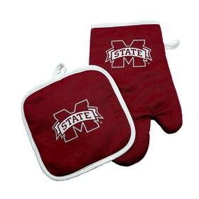Pro Specialties Group 657175522969 Mississippi State Bulldogs Oven Mitt And Potholder - Maroon One Size Multicolor