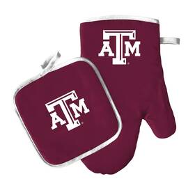 Psgls0280077 Pro Specialties Group Texas A&m Aggies Oven Mitt/pot Holder Set Maroon