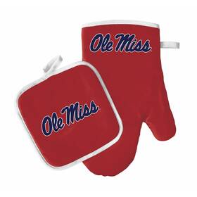 Psgls0280119 Pro Specialties Group Mississippi Rebels Oven Mitt/pot Holder Set