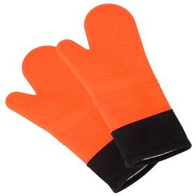 0166 Proteove 680716859347 Oven Mitts Danibos Silicone Durable Heat Resistant Kitchen Gloves Orange
