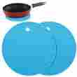 Pt-16016 Unbranded Pot Holders Best Silicone Set Of 2 Round Extra Thick Blue New 888424602921