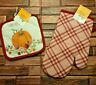122w545as883 Pumpkins Oven Mitt And Potholder 2pc Autumn Set Forever Grateful Free Shipping