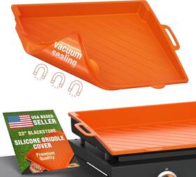 Flex-f22-carrot-2024 Qbottle 22 Inch Silicone Griddle Mat Cover - Full-edge Protective Heavy Duty Food Grade Or