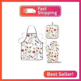 Qchengsan 2411qtl3274y01j03 3 Pcs Kitchen Stuff Oven Mitts And Pot Holders Sets With Cooking