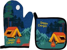 Qeheb 744759041784 Camper Camping Gifts Oven Mitts And Pot Holders Sets Happy R