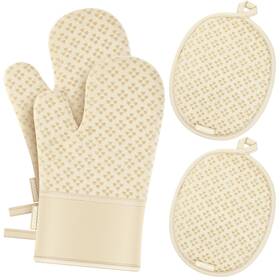 Stsjt003 Qevooon Oven Mitts And Pot Holders 4 Sets Heat Resistant 500 Mitt Hol