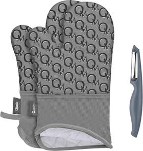 Qimh 313050276272 Oven Mitts 3 Pcs Kitchen Set High Heat Resistant 500 Extra Lo