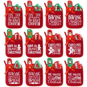 Hou-qinyoung-2305 Qinyoung 36 Pcs Christmas Pot Holders Baking Kit Include 12 Heat Resistant Holder