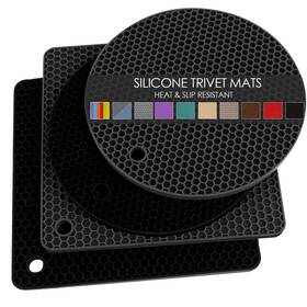 Qpix Digital 894531075981 Silicone Trivet Mats 4 Pack Pot Holders For Hot Pan And Pads H
