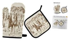 2022017 Qqmarket American Wild Western Desert Cowboy Oven Mitts And Pot Holders Kitchen