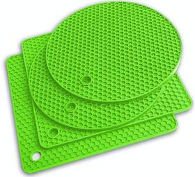 Trv2s2rgn Qs Inn Silicone Pot Holders And Trivet Mats Heat Resistant To 440 F Protect Your