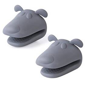 Qteclor 705814179361 Mini Oven Mitts Gloves-bpa Free Silicone Heat Resistant Cooking Pinch