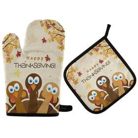 J-opg58770099p508c543s1096 Qugrl Thanksgiving Turkeys Oven Mitts And Pot Holders Sets Heat Resistant Hot
