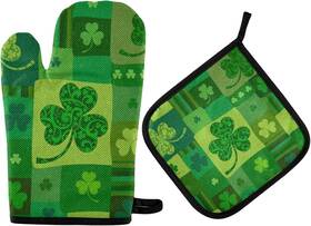 J-opg59366765p508c543s1096 Qugrl St Patricks Shamrocks Oven Mitts And Pot Holders Sets Heat Pattern5