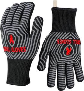 Bbq-a2 Quwin Bbq Gloves Oven 1472 Extreme Heat One Size Fits Most Black