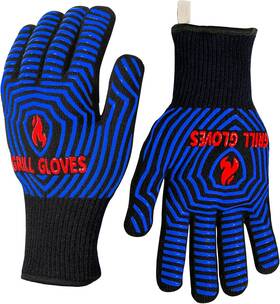 Qu-a2 Quwin Bbq Gloves Oven 1472 Extreme One Size Fits Most Black Blue