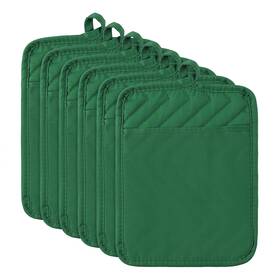 B08r5ptm8j R Horse 6-pc Christmas Green Cotton Pot Holders With Pockets 7x9 Inch Heat Resistant
