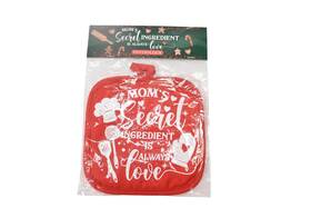 25106 R&k Sales Moms Secret Ingredient Red Potholder One Size Holiday Kitchen