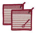 R3242x2 Kay Dee Designs Cook Kitchen Embroidered Birdseye Woven Potholder Set