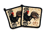 R5032 Kay Dee Designs Farm Country Rustic Rooster Kitchen Cotton Potholder