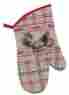R6465 Kay Dee Home To Roost Chicken Red Green Plaid Cotton Kitchen Oven Mitt 13 Inch 723886564656