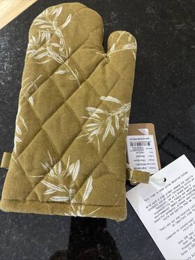 Rhog1811 Raine & Humble Oven Mitt Olive Grove Print And Farmhouse Kitchen Glove Organic