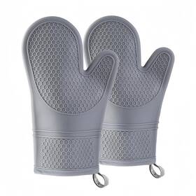 Rascouture Fz-llc 659048199872 Silicone Extra Long Oven Mitts Heat And Slip Resistant Gloves Soft Cotton Lining