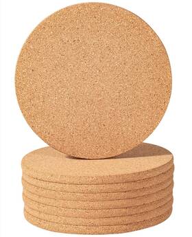 Reatong 788505884980 Cork Trivet Heat For Kitchen Holder Hot Dishes Set Of 8 7.1x0.4 Inches Plate