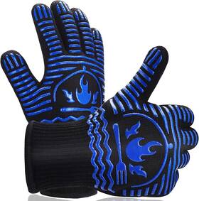 1472 Recoty 744110155648 Bbq Gloves F Extreme Heat Resistant Grill Non-slip Food Grade Sili