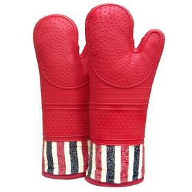 Red Lmldeta 011447612451 Heat Resistant 550 Degree Oven Mitt Silicone Hot Mitts - 1