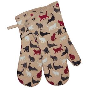 Red Lmldeta 011447840731 Oven Mitts Gloves 1 Pair Heat Resistant 480 Non Slip Clear Silicone Printed