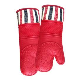 43397-28372 Red Lmldeta Heat Resistant 550 Degree Oven Mitt Silicone Hot Mitts