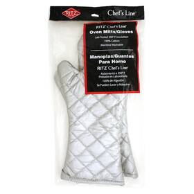 Ritz 034648959277 16 Inch Non-stick Silicone Oven Mitts Silver 1 Pair 12 Per Case