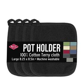 Ritz 075215301877 Terry Potholder And Hot Pad Unparalleled Heat Resistant Durable 100% Cotton