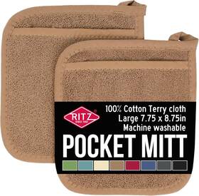 Ritz 705353951541 Terry Pocket Mitt And Hot Pad Unparalleled Heat Resistant Durable 100%