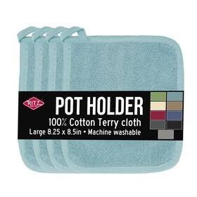 B0cjk4z86x Ritz Terry Potholder Hot Pad 4-pack Heat Resistant Durable 100% Cotton