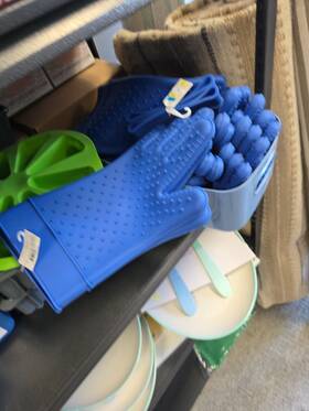 Room Essentials 679077113380 New Silicone Heat Resistant Cooking Mitt Set Blue