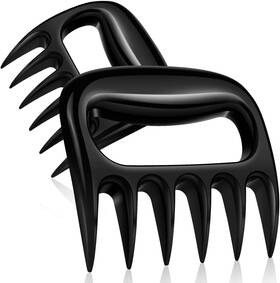 Rulunar 783103248165 Meat Claws For Pulled Pork Smoking Shredder Bear Caws Grilling Black