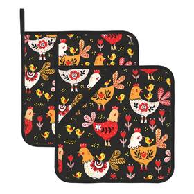 Ruzoap 364789484188 Pot Holders 2pcs Set Kitchen Oven Glove High Heat Resistant 500 Degree