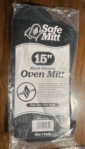 Safe Mitt 400013558343 New 15 Inch Flame Retardant Quality High Temperature Up To 550 F Oven