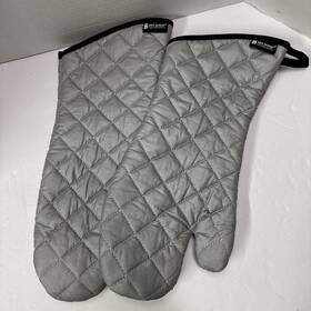 San Jamar 8015g17 Silver Pair Oven Mitts 17 Inch Long Ln