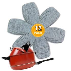 Savuk 736649504578 Pot And Pan Protectors Set Of 12 3 Different Sizes Separators Pad Div