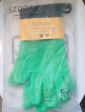 B0b5fkgt1x Sedoak Silicone Oven Mitt Green Heat Resistant Non-slip Bpa Free Fda Approved