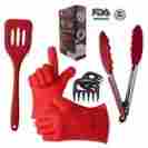 Sg-001 Kitchen Premium Tool Demyly Silicone Set Gloves Tongs Meat Claws Spatula Bbq Cooking New 717109929957