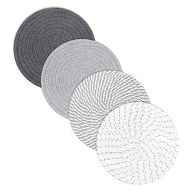 H-grd-04 Shacos 8 Inches Trivets For Hot Dishes 4 Pieces Cotton Mats Kitchen Ho