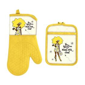 Shades Of Color 723519071735 Bee Your Own Masther Chef Potholder 8.75 X 6.75 Inches Oven Mitt 12.75