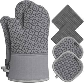 Shawntoo 313034934952 Oven Mitts And Pot Holders Sets 6pcs Kitchen Glove High Heat Resistant 550