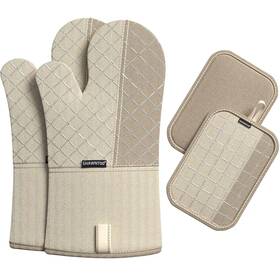 B0f884bdw1 Shawntoo Oven Mitts And Pot Holders Set - 6 Pcs 550 F Heat Resistant Kitchen Gloves