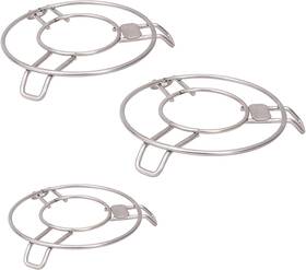 Shradha Trading 445019786768 Stainless Steel Pot Stand Set Of 3 Mat Pack Heat