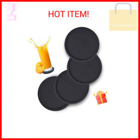 Silicone Drink Coasters Set Of 4 Non-slip Cup Heat Resistant Mate